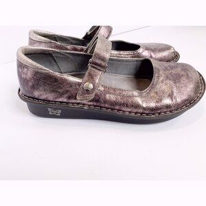 Alegria Belle Women’s 8 Nursing Clog Iron Lady Metallic Brown Comfort Walking
